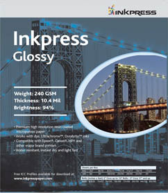 Inkpress Cold Press 300 Paper - 8-1/2 x 11, 300 gsm, 25 Sheets